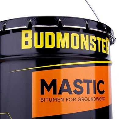 Мастика битумная для гидроизоляции фундамента BudMonster, 18 кг