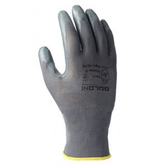 Перчатки с нитриловым покрытием Doloni неполный облив, р9, серый, (4579)